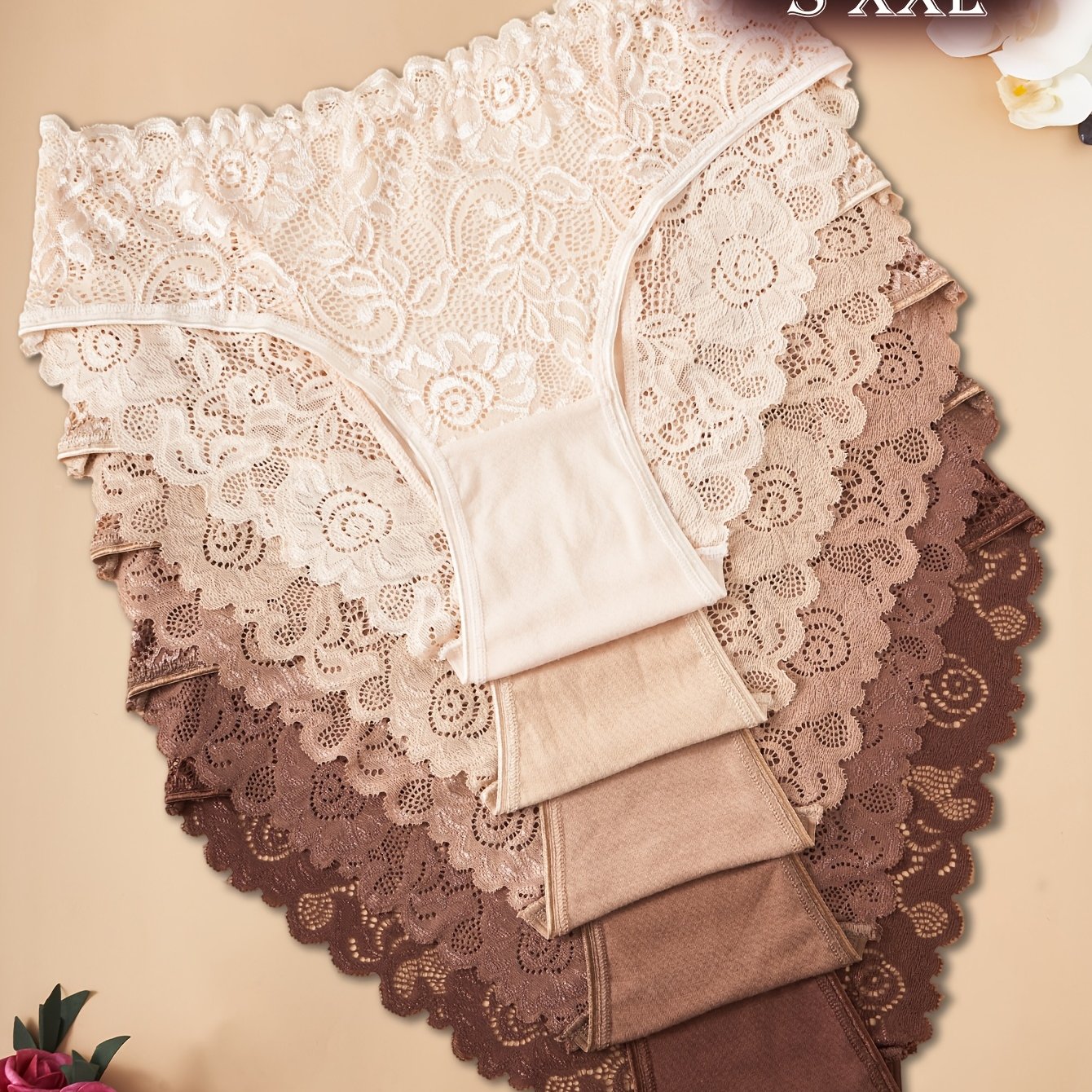 Yincoco 5pcs Women's Panties, Underwear, A New Combination Is More Suitable For Warm-colored Outfits In Winter