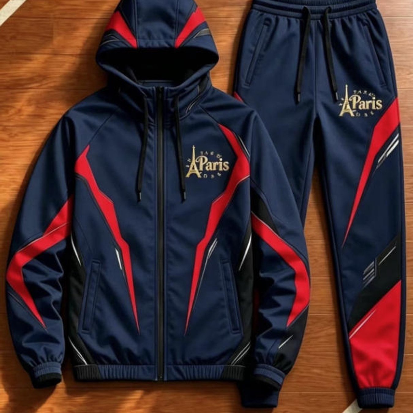Men's Fashion Casual Trendy Tower Graphic Tracksuit Set Street Style Sportswear For Adult Men Holiday Gift Daily Wear Plus Size Men Clothing
