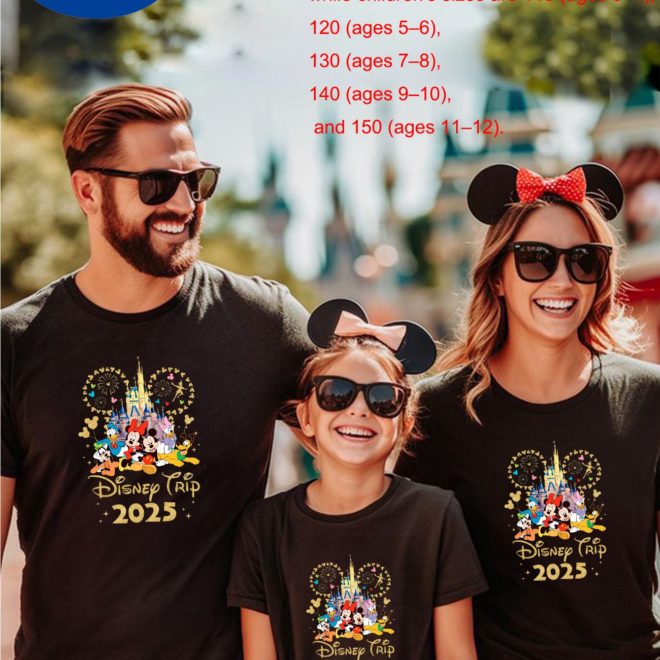TEMU 2025 Family Theme Matching T-shirts, Classic Character Printed T-shirts, Double For Families, Feel, Family Outfits, Matching T-shirts, T-shirts,