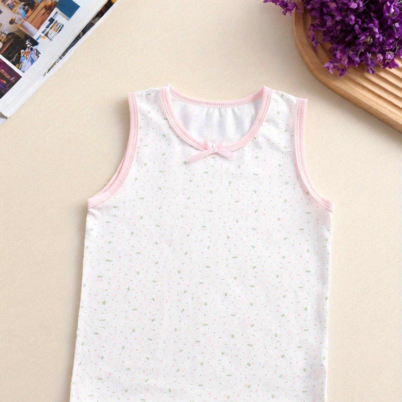 Image of 1pc Girls' Tank Top Pure Inner Wear Strap Sleeveless Tank Top Clothing