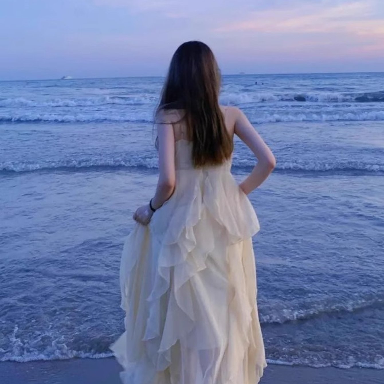 TEMU Fairy Dress, Suspender Dress, Beach Vacation Dress, Summer Beach Suspender Dress, Long Dress, New Apricot Color