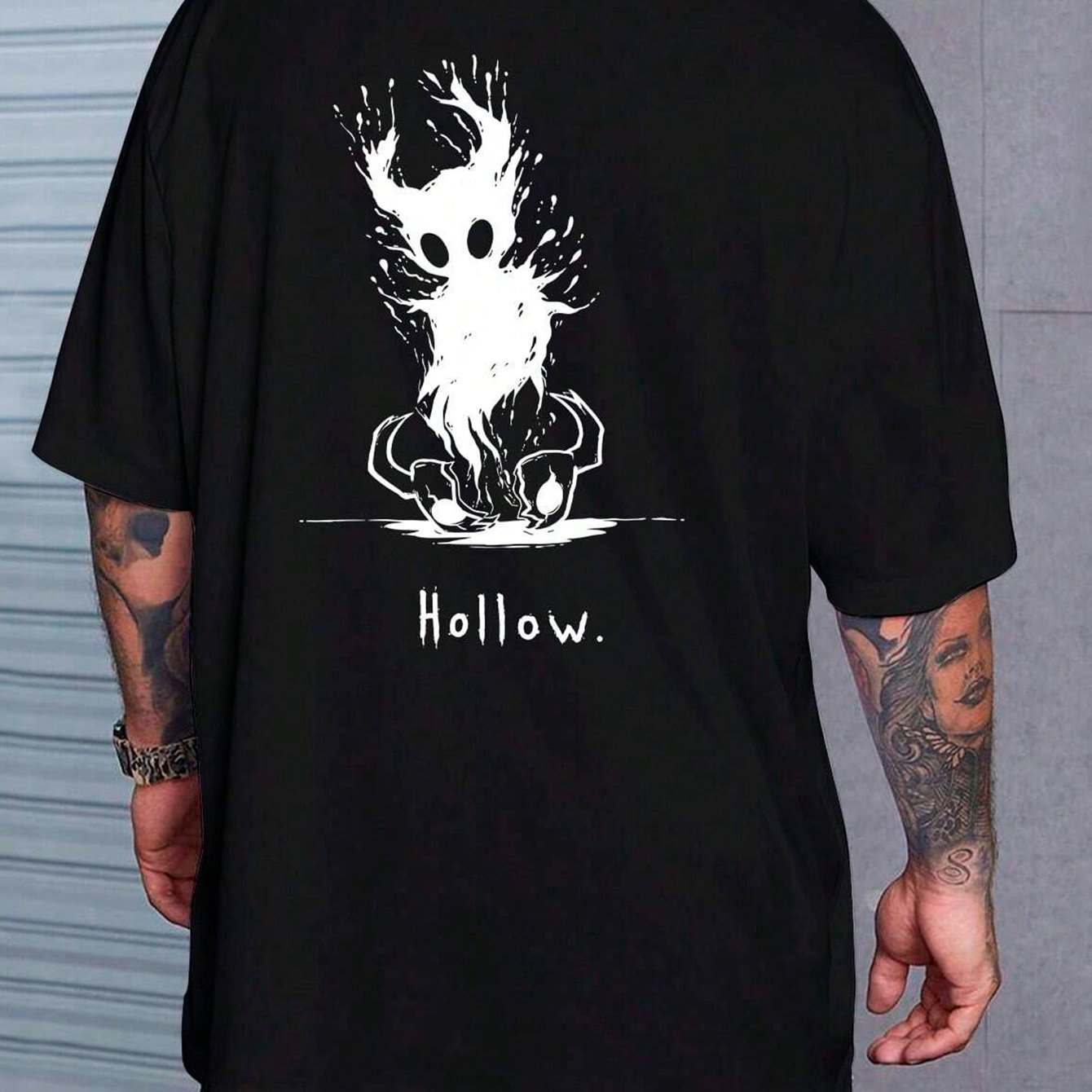 TEMU Men's Stylish And Versatile Print Knit Short-sleeve T-shirt, Perfect For Outdoor Activities