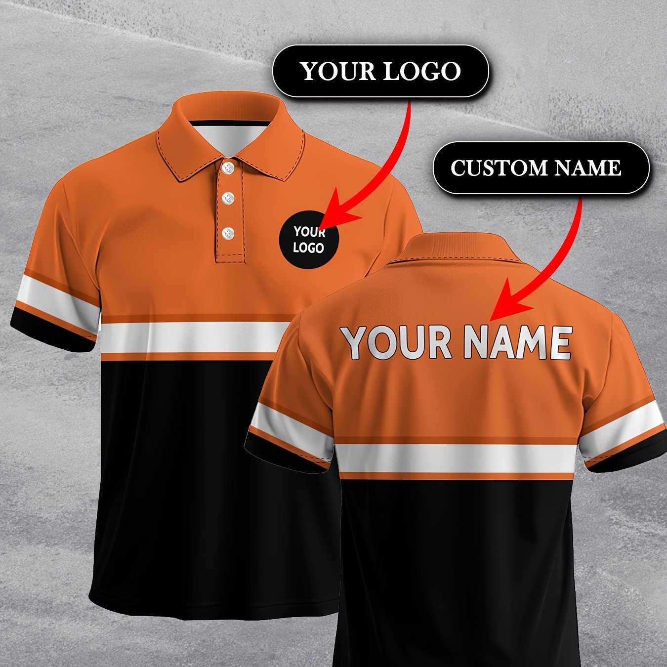 TEMU Men's Custom Casual Shirt - Personalized Name Print, Contrast Stitching Design, Durable And Breathable Fabric, Lapel Short Sleeve Summer Outdoor