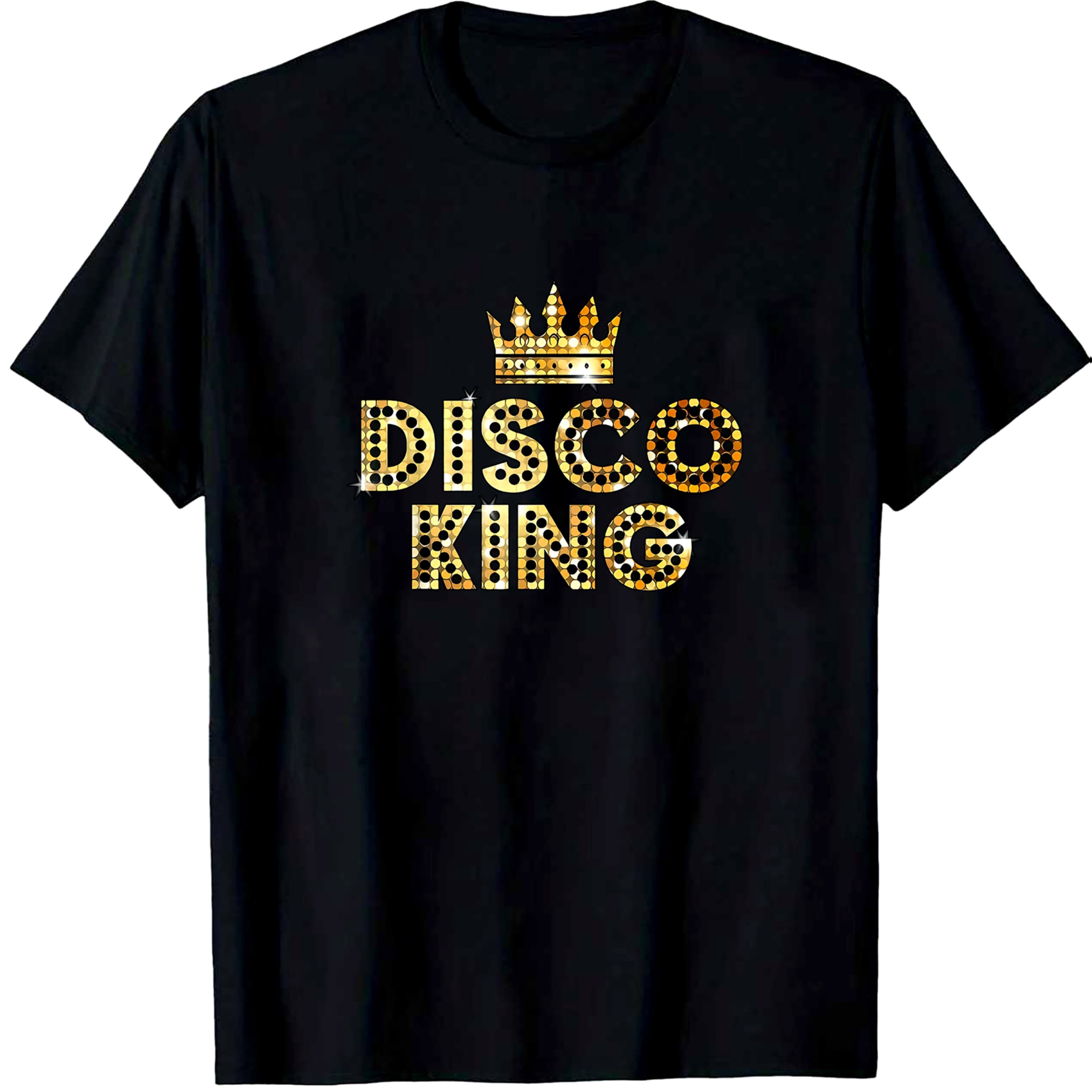 TEMU Men's Vintage T-shirt With Shiny & Print - Retro 70s 80s Party Shirt Suitable For Themed Costume Parties, Events, Machine Washable