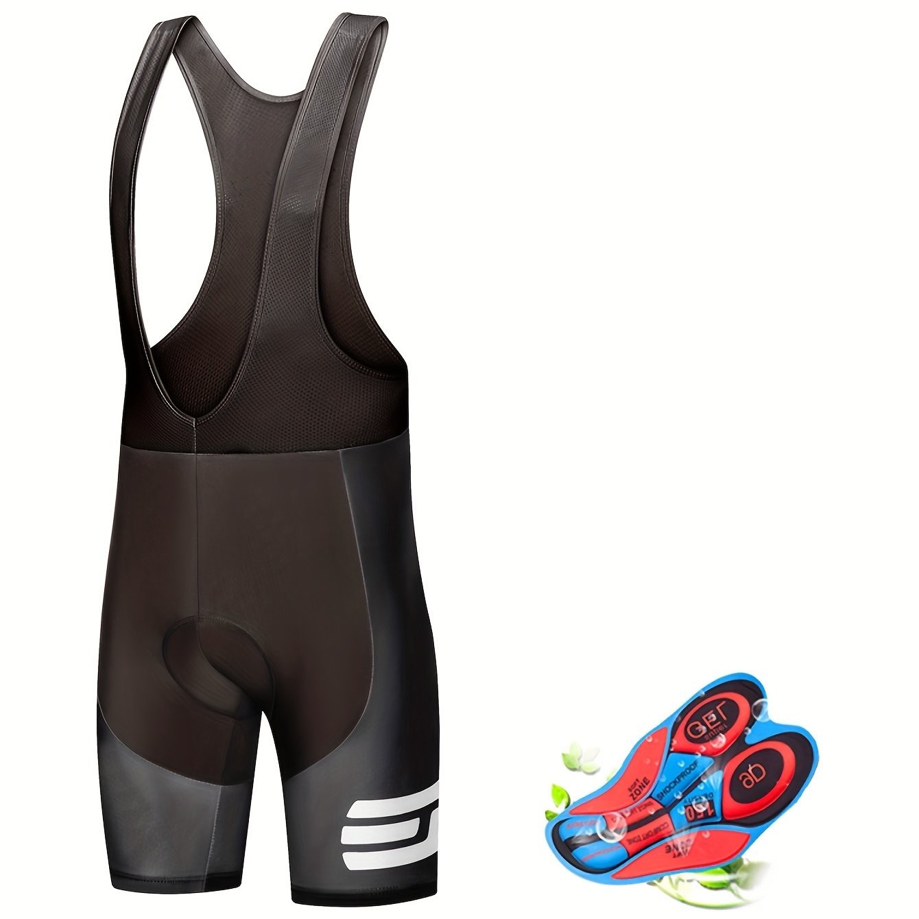 TEMU Men's Cycling Bib Shorts - 9d Gel Padded Breathable Bib Shorts, Ideal For All