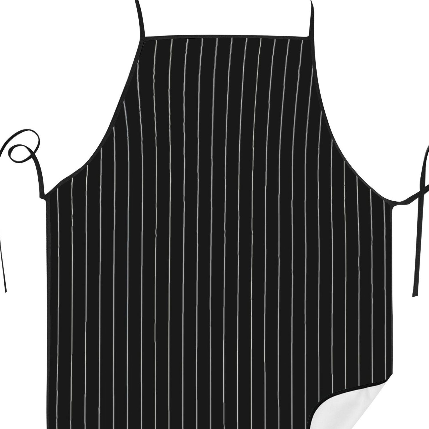 TEMU Black And White Pinstripe Apron Ideal For , Unisex For Household Use