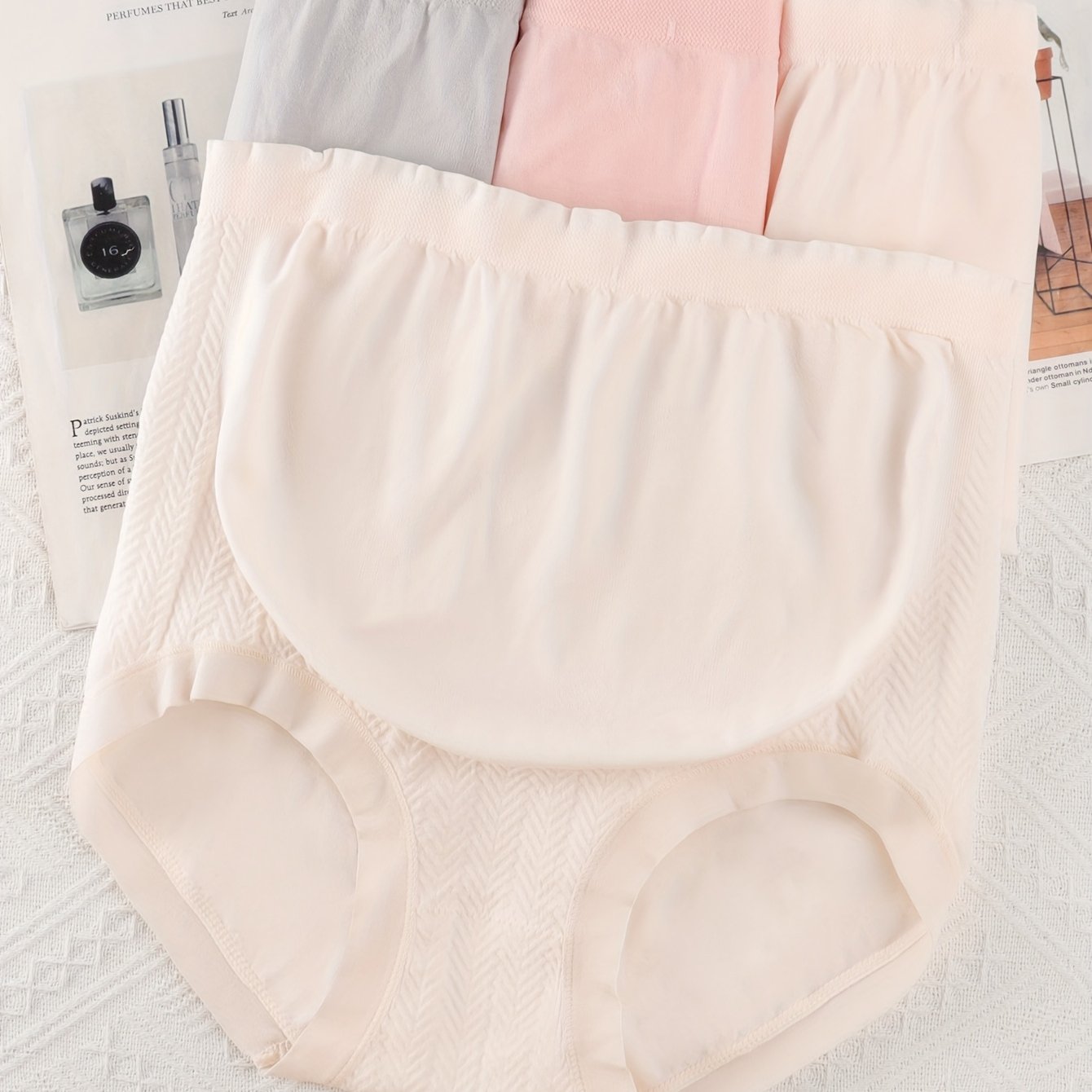 High-waist Maternity Panties For Second And Third , Tummy Control Seamless Women's Briefs