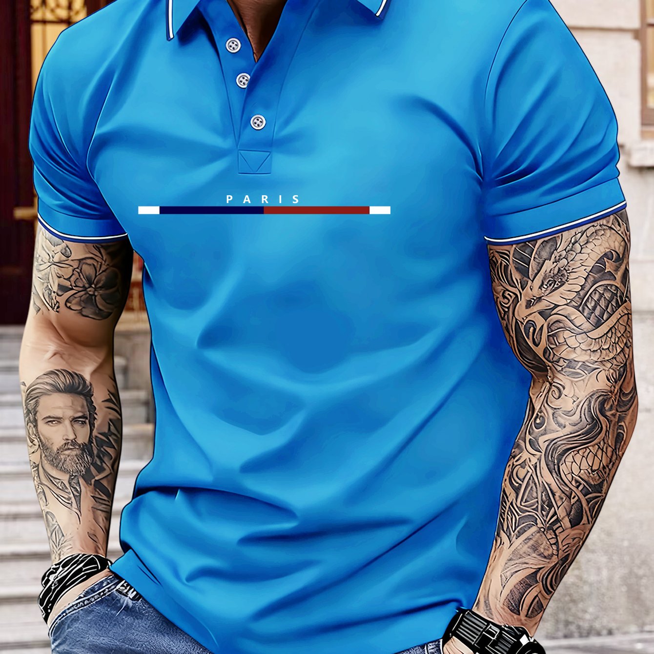 TEMU Spring And Summer Unisex Straight Casual Fashion Sports Short-sleeved Classic Shirt, Comfortable Fabric With Elasticity, Essential For Outdoor