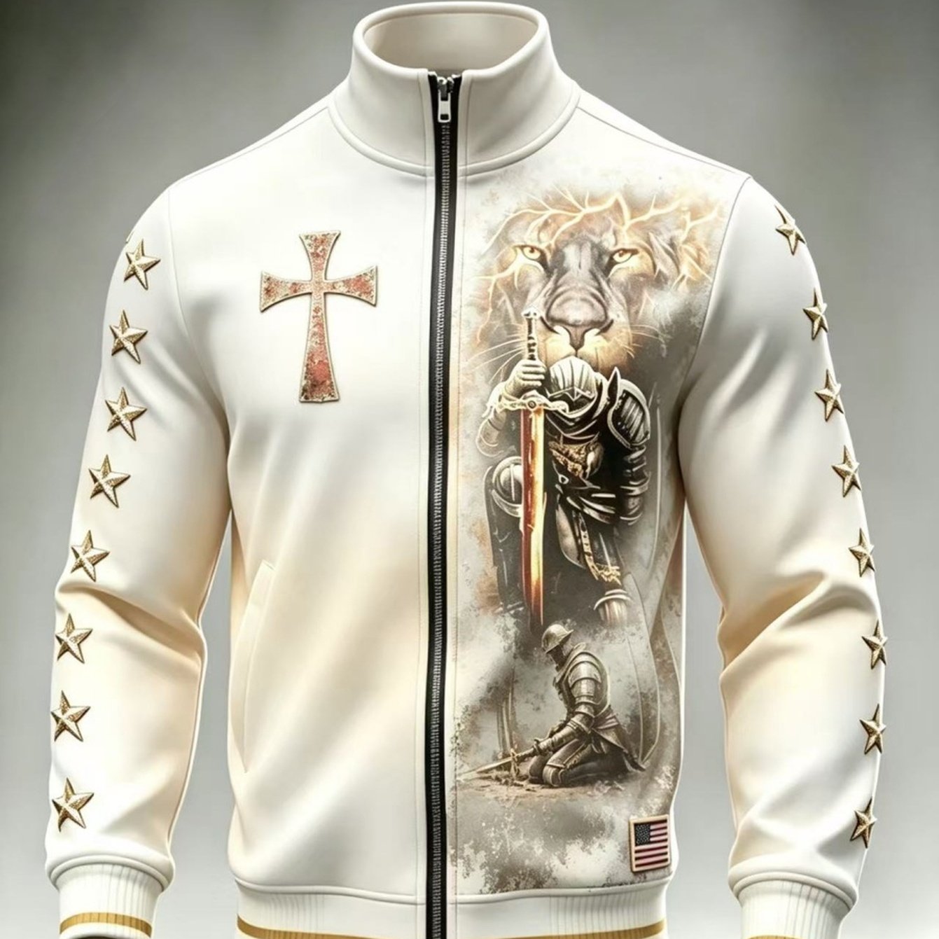 Image of New Arrival Labeled European And American Casual Thin Zip-up Coat, Printed Jacket For Men And Autumn, Versatile Zip Jacket For Daily , Holiday Gift