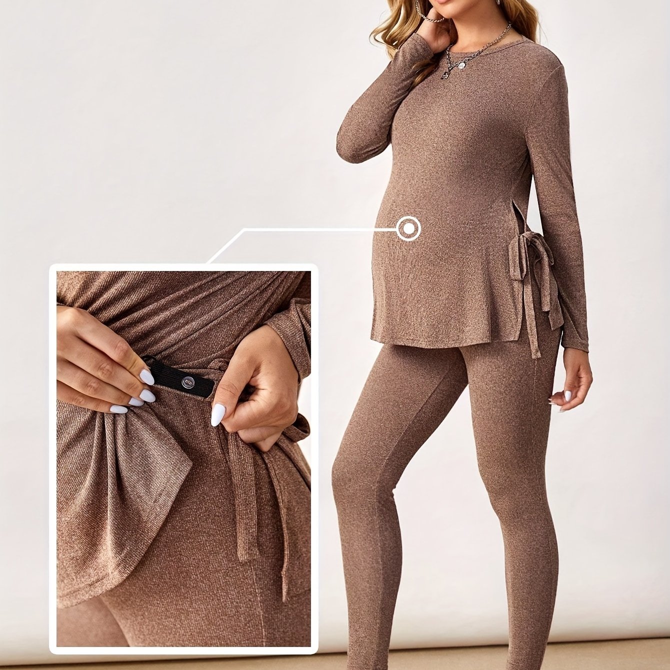 Shop Dudu TNNT Home Adjustable Long Leggings for Pregnant Women