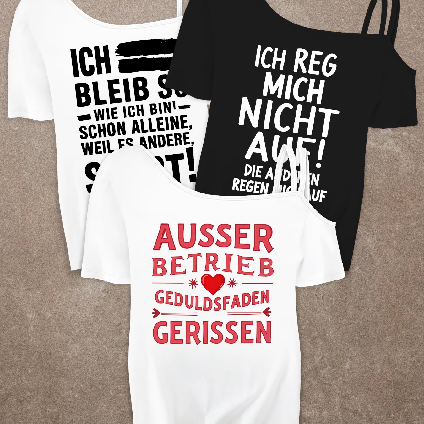 TEMU Grafikdesign mit deutschem Text, ein 3-teiliges Set aus wunderschönen, lockeren, sportlichen, eleganten Damenoberteilen, geeignet für Partys,