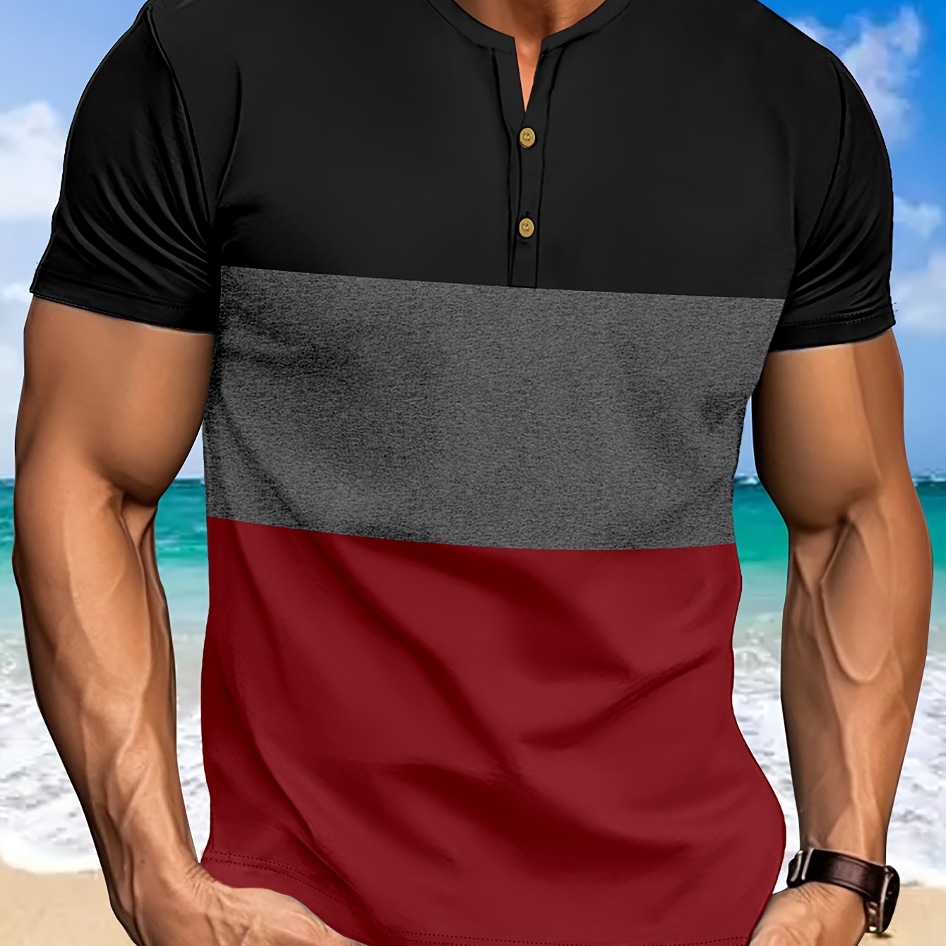 E-shop Sportliches Herren T-Shirt mit kurzen Ärmeln für Freizeit