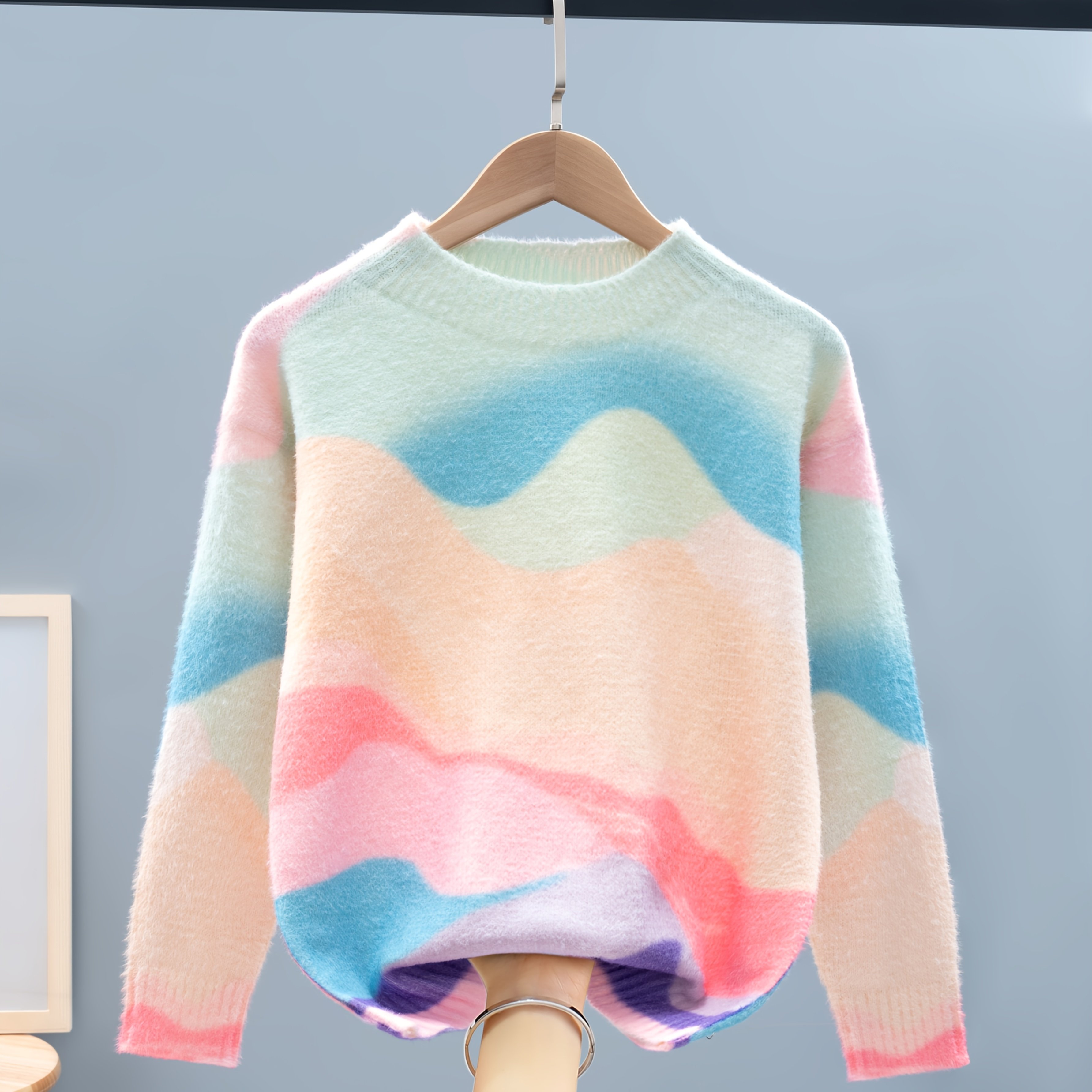 Image of Back-to- Girls' Clothing Fashionable Girls' Printed Sweater, Children's Apparel, Pullover, Suitable For Outdoor Vacations, The Best Holiday Gift For Girls-081,fall And Winter Clothes