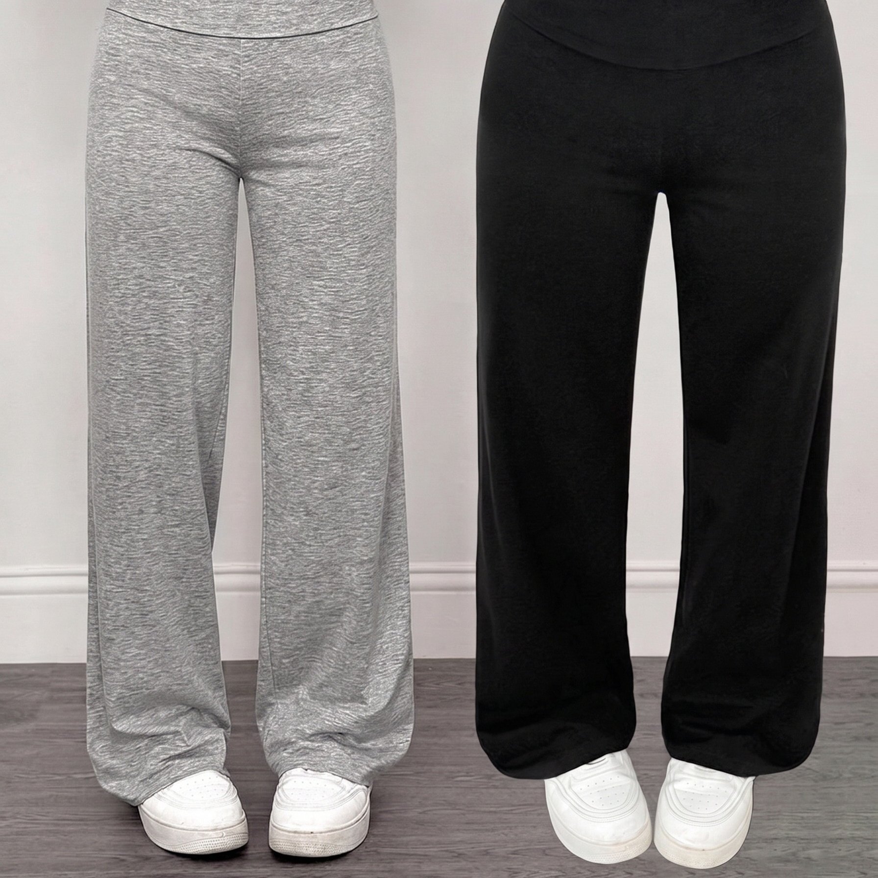 TEMU Girls' Casual Solid Color Straight Leg Sports Pants 2pcs Set, Girls' Athletic Casual Stretchy Long Trousers, Suitable For Daily Wear, Outdoor