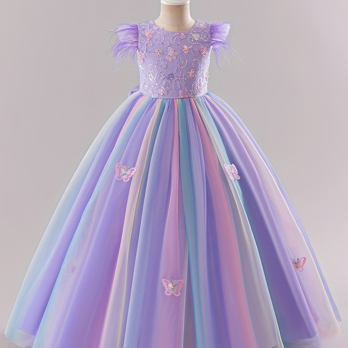 Image of Girl's Formal Dress, Children's Princess Dress, First Birthday Puffy Dress, Wedding Dress, Performance Dress