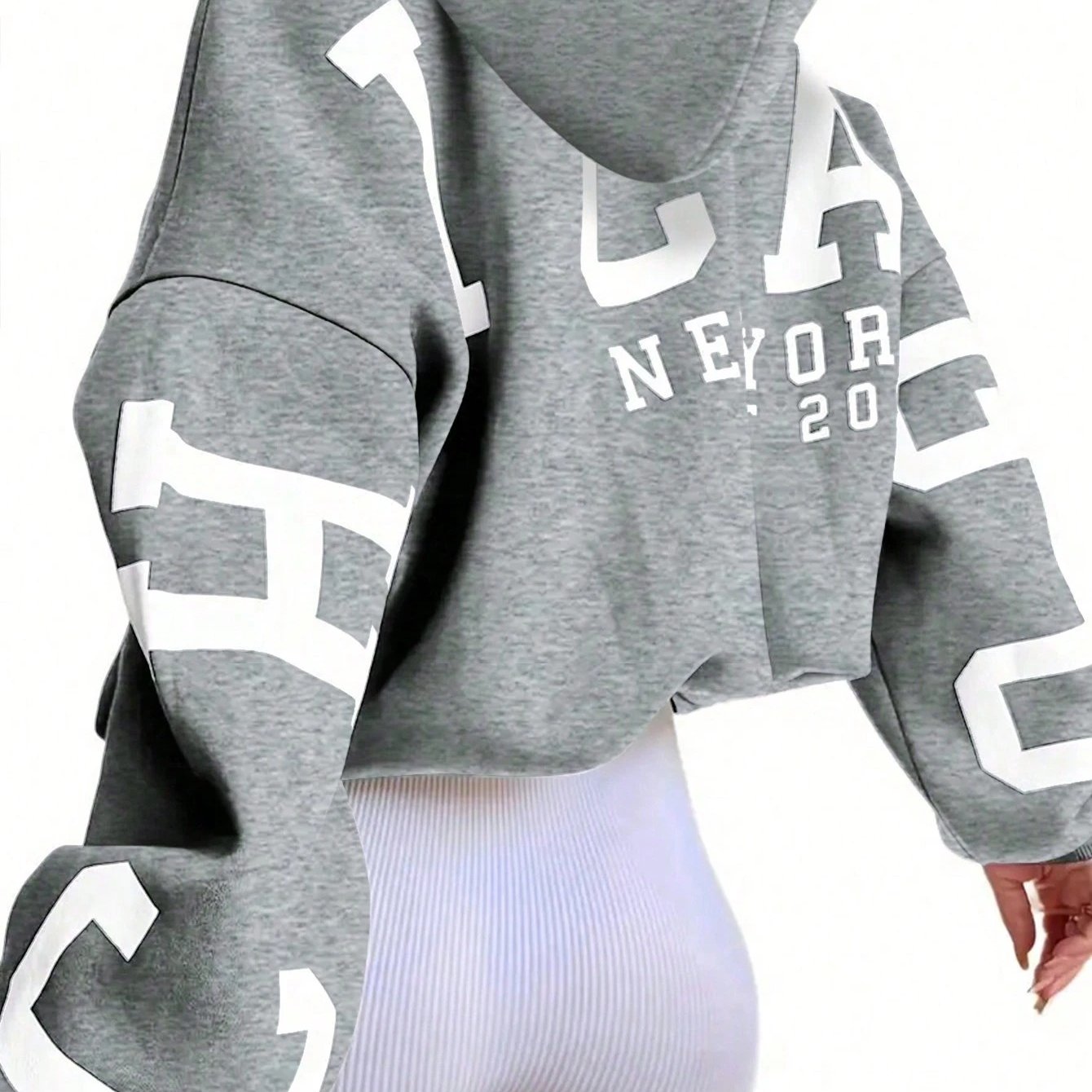 TEMU Graphic Print Hoodie, Drawstring Casual Hooded Sweatshirt For Winter And Fall, Women's Clothing