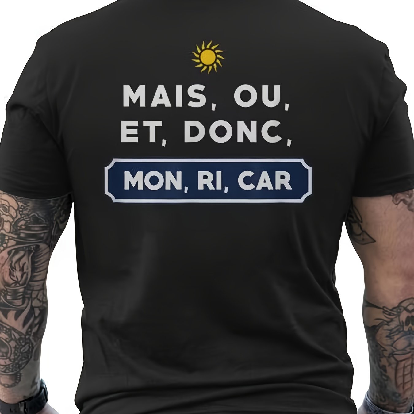 TEMU T-shirt français pour homme avec française et motif imprimé dos , t-shirt respirant et coupe ajustée, idéal pour les amateurs de vin, parfait