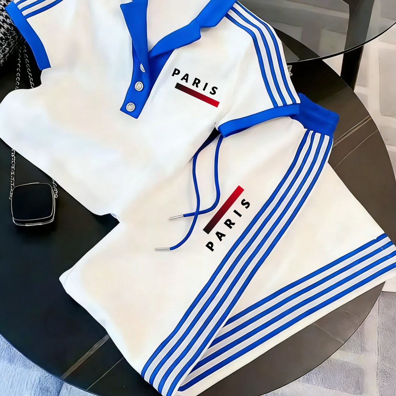 A New 2026 Spring/summer Two-piece Set, Suitable For Men And Women. It Includes A Short-sleeved Top And Matching Trousers, Perfect For Occasions, And In A Of Colors. A Great Valentine's Day Gift