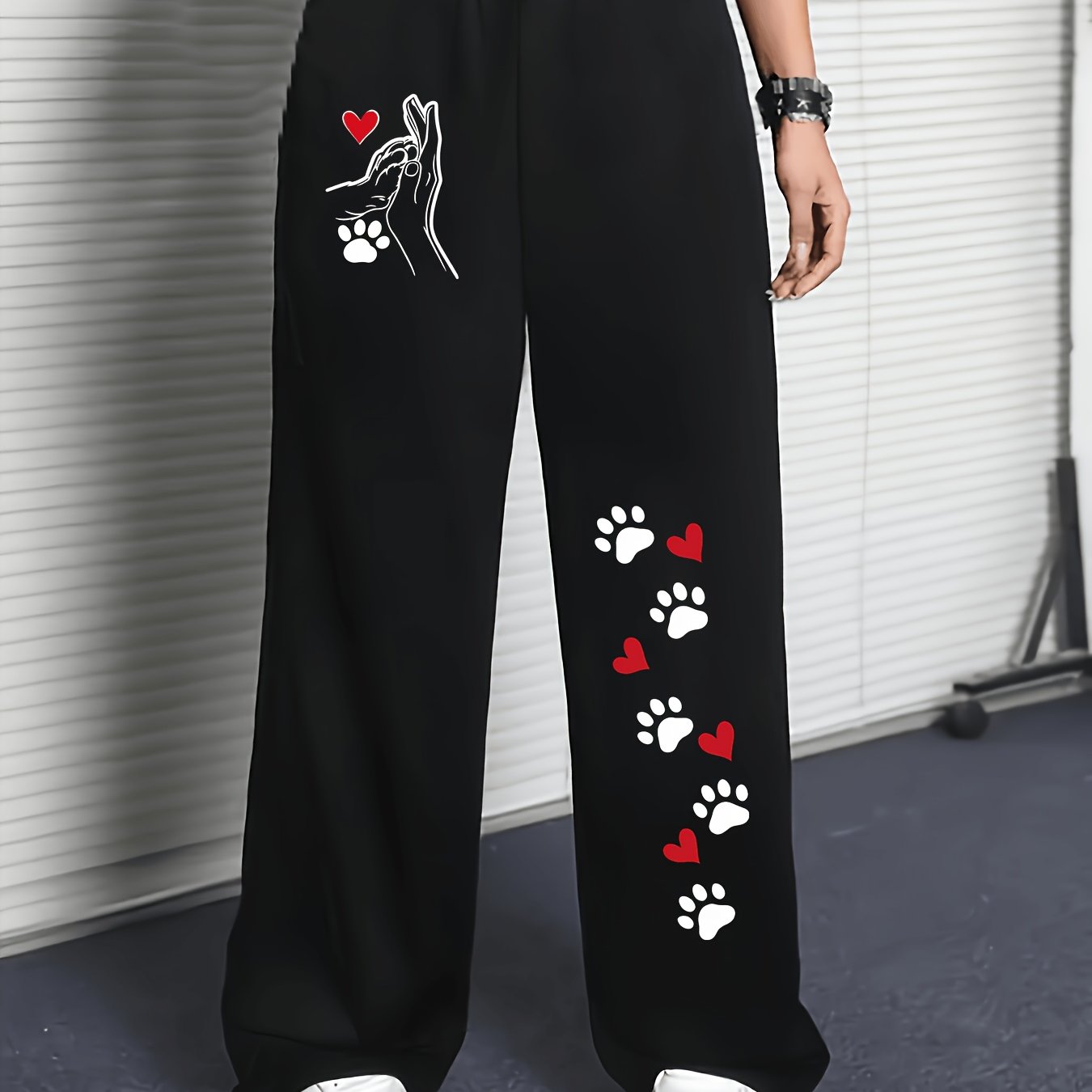 TEMU Women's Fashion Printed Wide Leg Loose Pants, Casual Waist Comfortable Women's Clothing