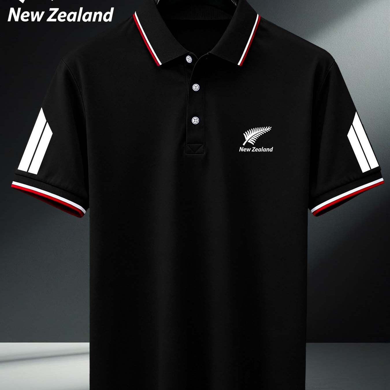 TEMU New Zealand Leaf Oversized Men's Outdoor Golf & Equestrian Casual Shirt With Short Sleeves, Mature Men's Business Casual , Breathable And