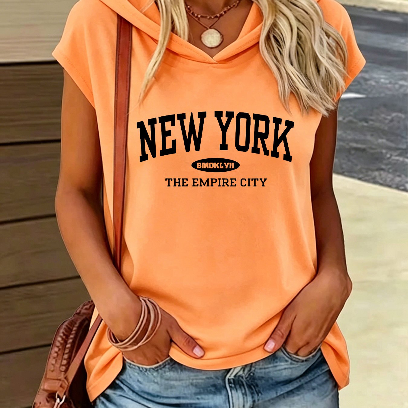 TEMU Sweatshirt With ' Estd City' Graphic Print, Soft Relaxed Fit Casual Top, Perfect Gift For And Lovers