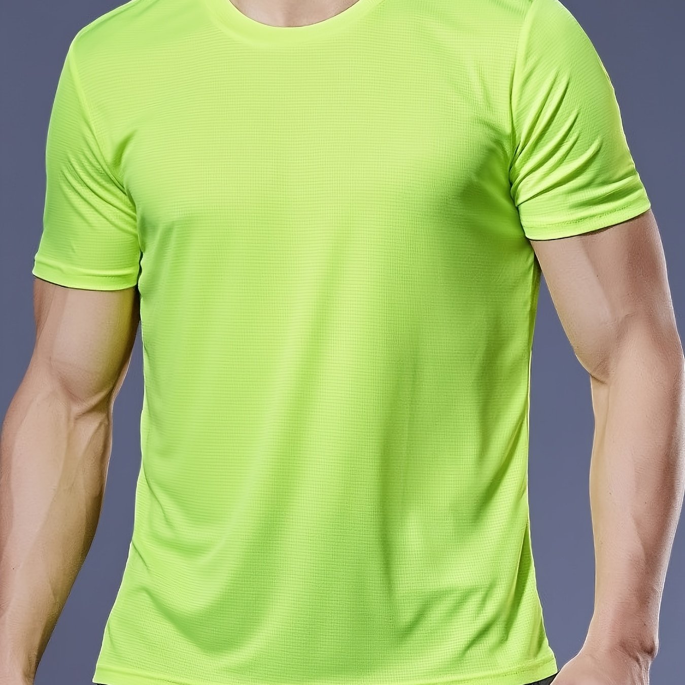 TEMU T-shirt Sport Homme, Haut de Course, Manches Courtes Séchage Rapide, Léger et Respirant, Vêtement de Fitness et Sport Extérieur