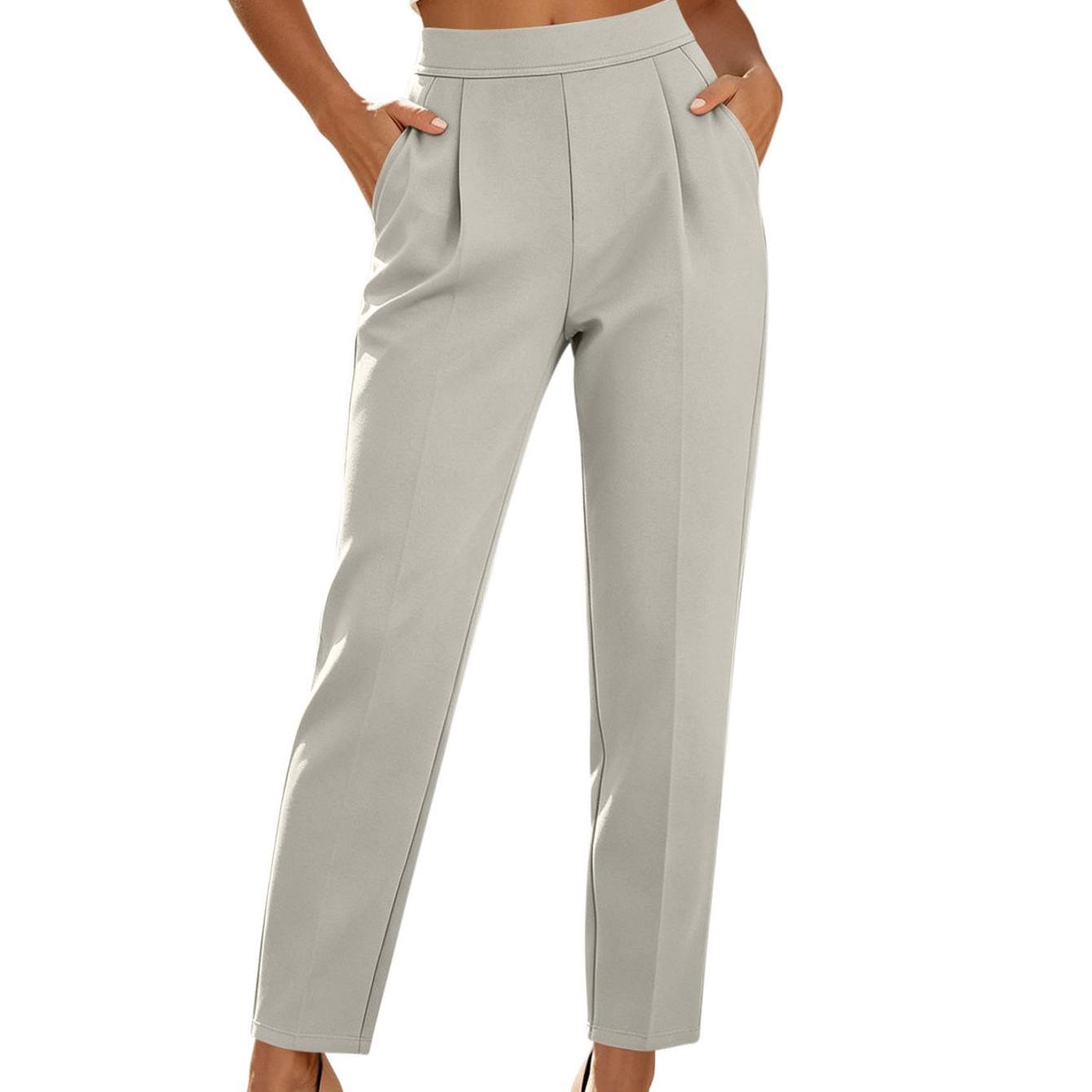 Image of Women's Tailored Overalls Jumpsuit Solid Color Silhouette With Side Pockets, Professional Utility Casual Office Wear, Daily , And Urban Travel