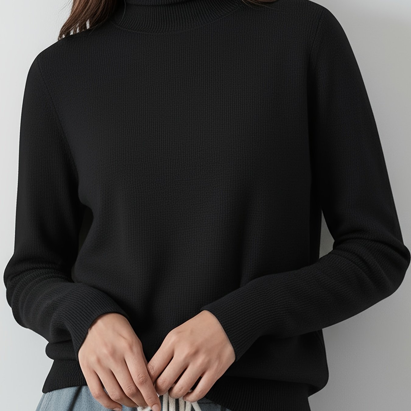 TEMU Maillot de base pour femmes, Pull pour femmes, Pull à col rond, Haut, Pull pull pour femmes