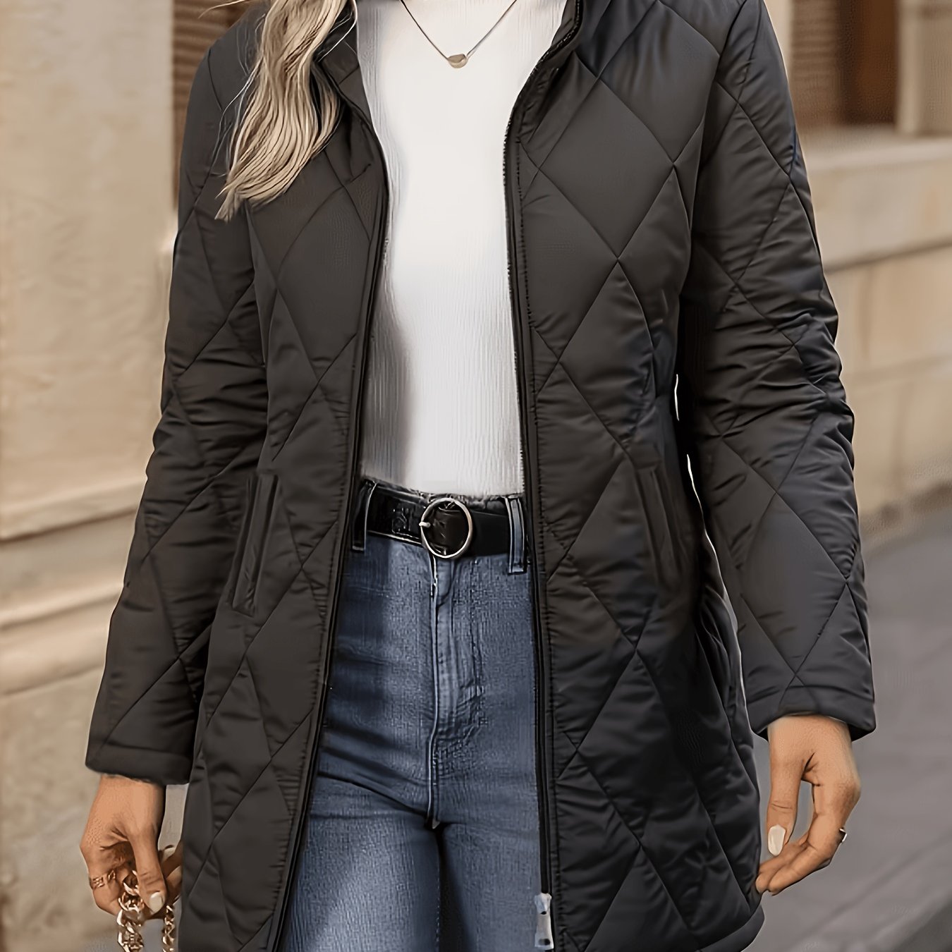 TEMU Veste décontractée pour femme grande taille