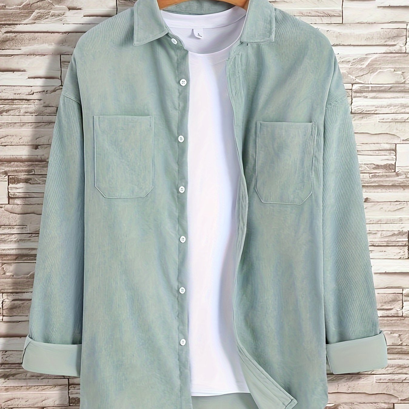 TEMU Chemise Homme Double Poches Boutonnée (T-shirt Non )