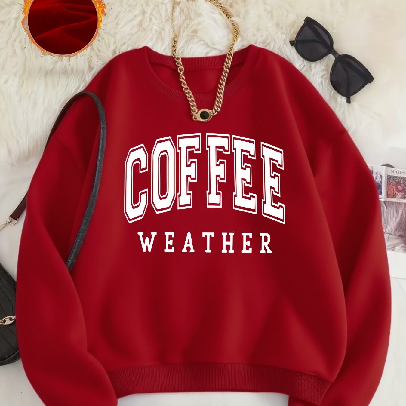 TEMU Pattern-printed Sweatshirts, Autumn And Neck Casual Sweatshirts, Women's Clothing.