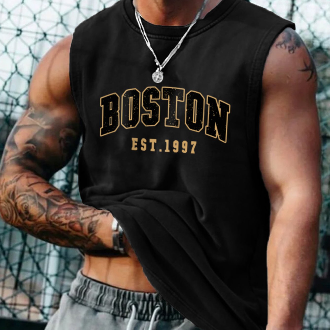 Men's Summer Breathable Print Vest