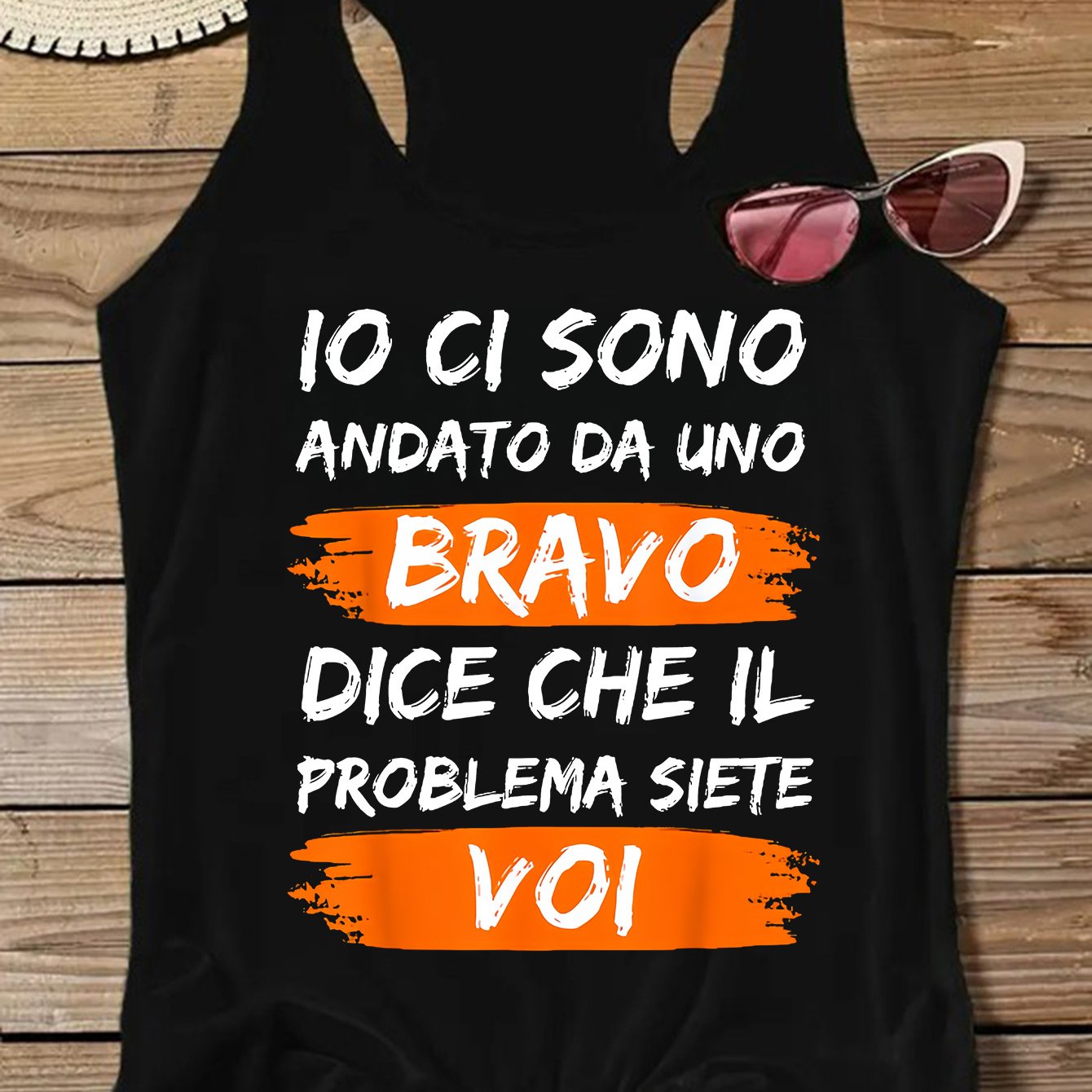 TEMU Canotta da donna senza maniche con italiana "" - Stampa con testo , stile camicetta a adatta per l'estate, abbigliamento streetwear casual, top