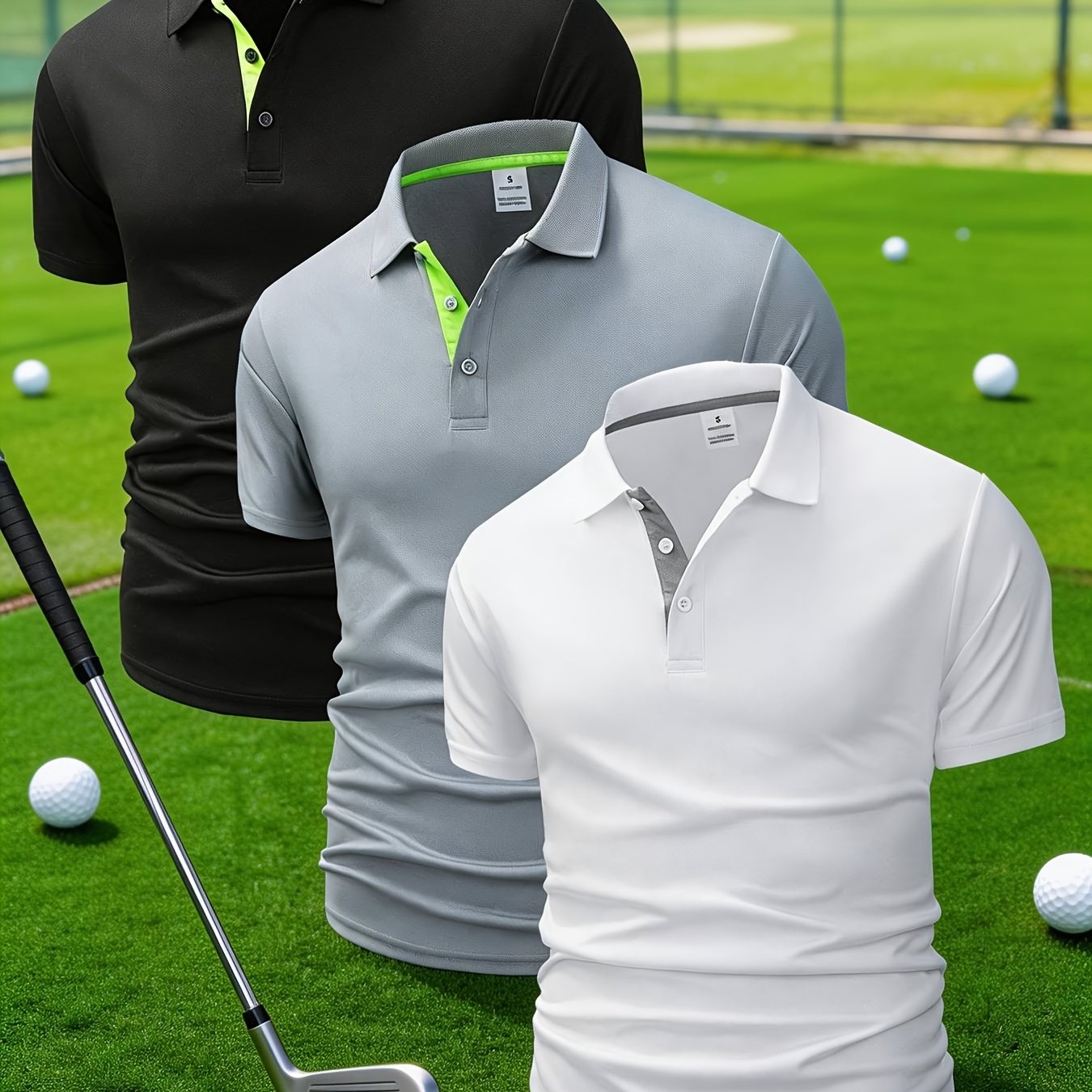 TEMU 3pcs Summer Men's Short Sleeve Shirts, Solid Color Plain Weave, Shirts, Casual Sportswear Men's Tops, Thin Shirts, Solid Color Versatile Vintage