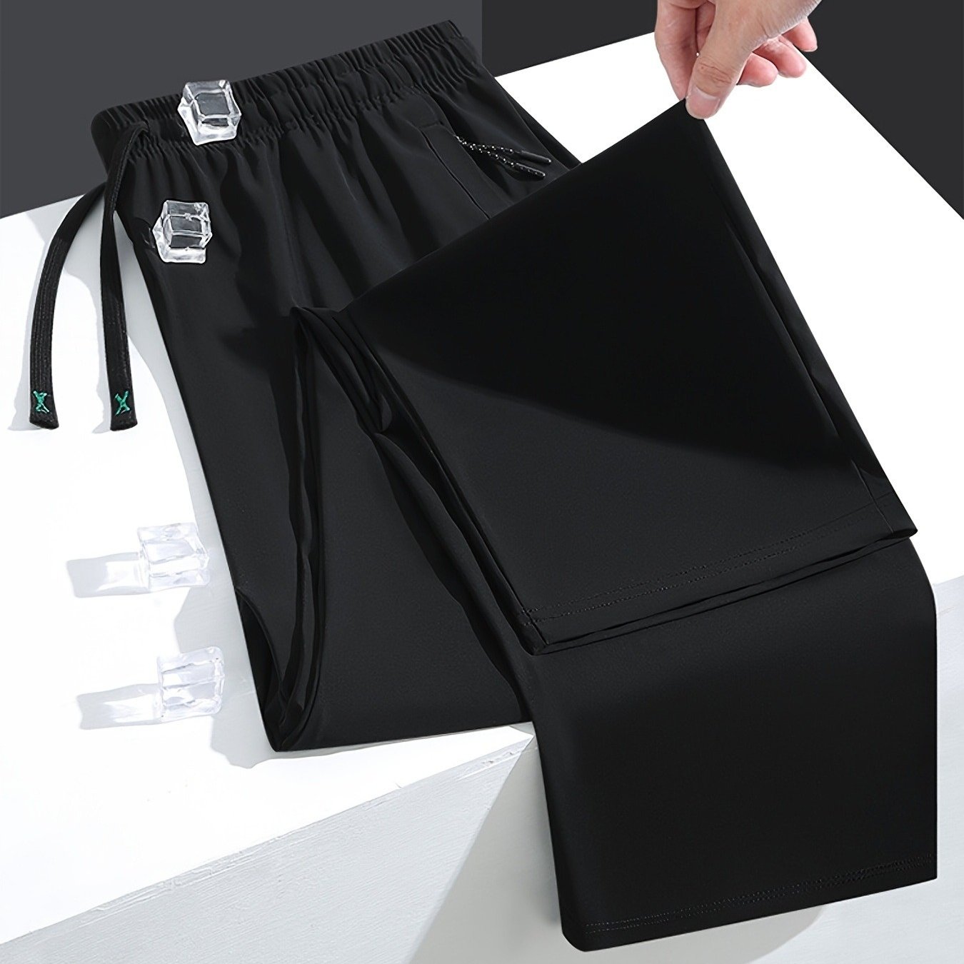 TEMU Women's Fashionable Casual Sport Trousers, Soft And Skin-friendly, Breathable And Not Stuffy, Nylon And Spandex Fabric, 150g Weight, Machine
