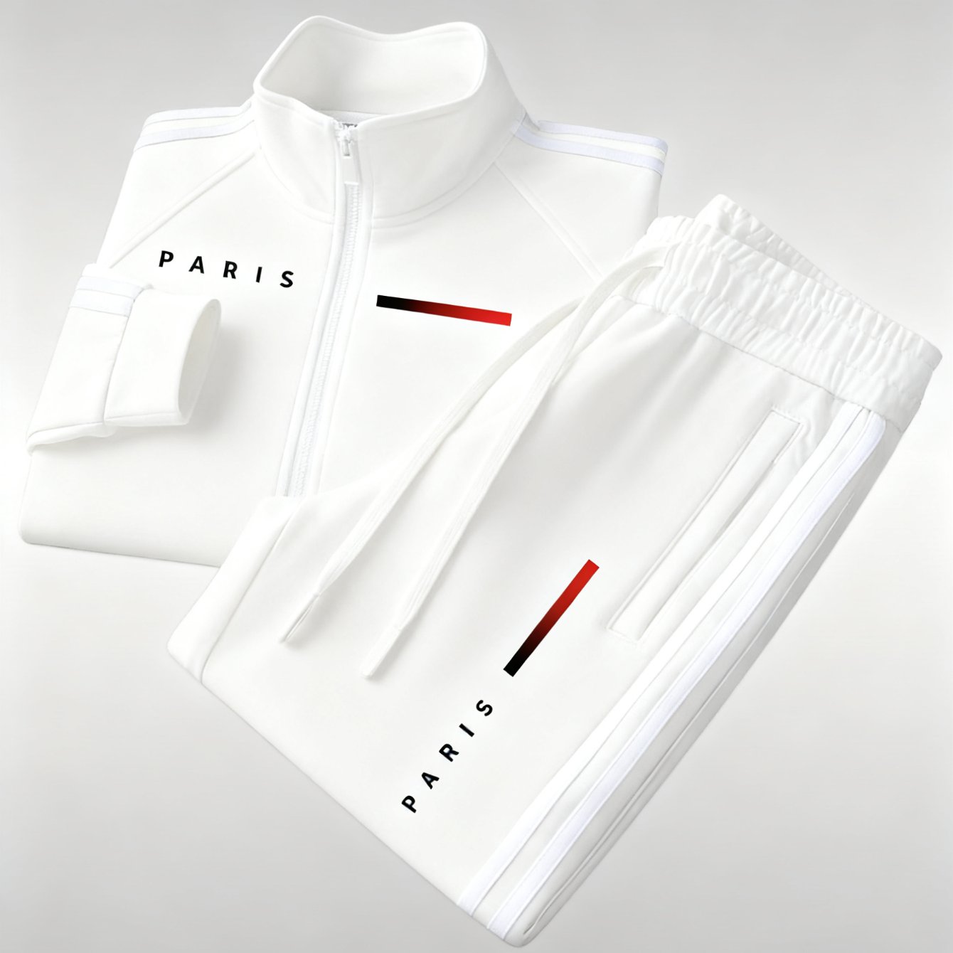 Image of Two-piece Set. Men's Casual Sports Jacket And Sweatpants, 3d Printed Pattern, Unisex Sportswear Set, In Multiple Colors