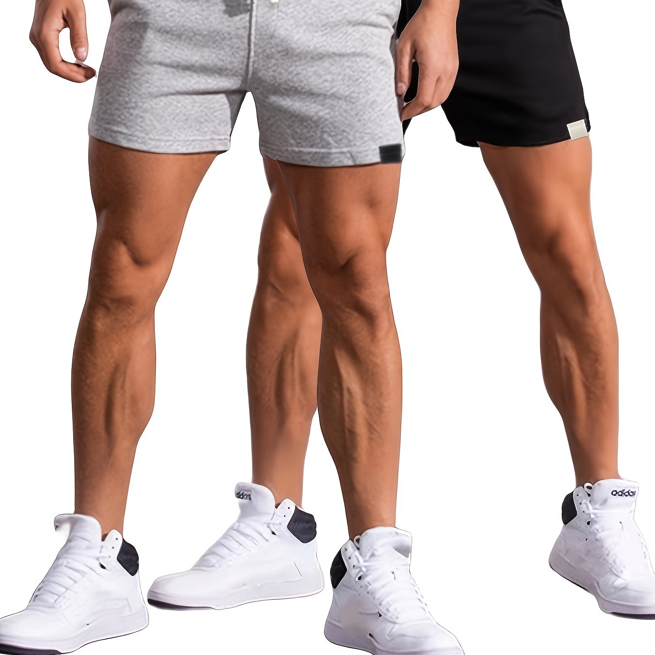 2pcs Men's Summer Fitness American Running Athletic Shorts Trunks