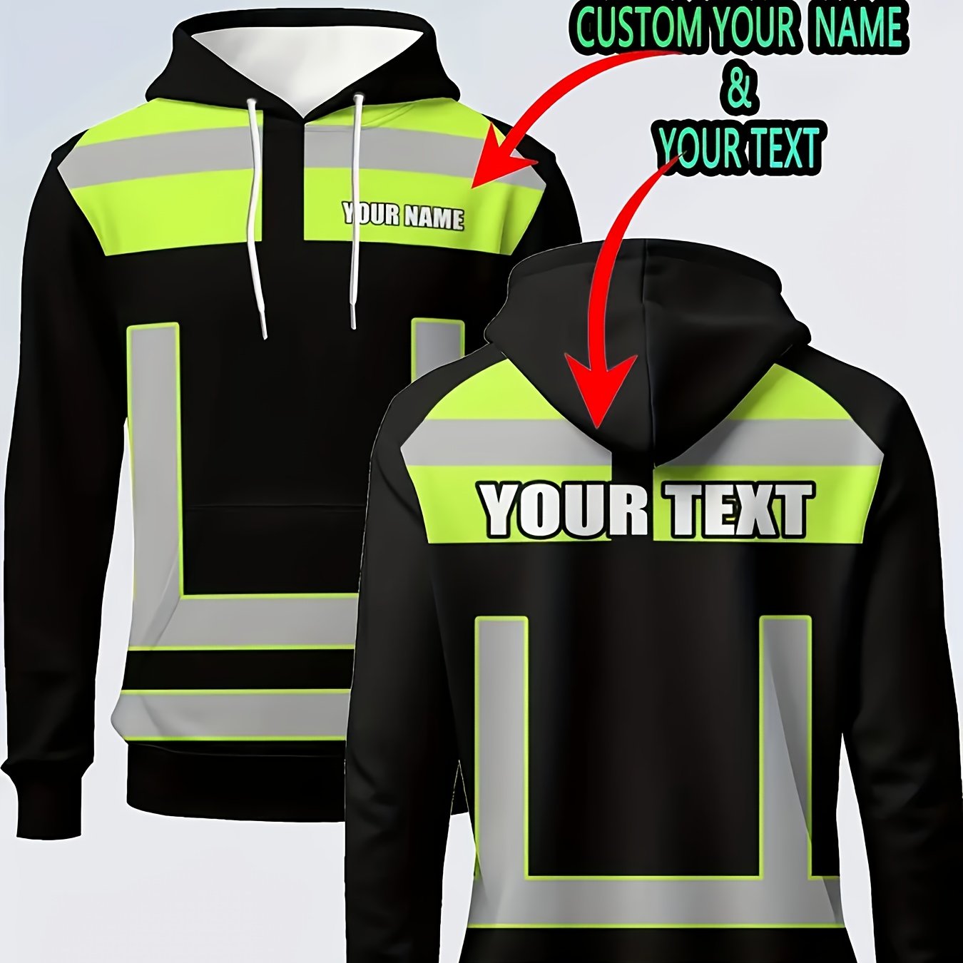 TEMU This Product Is Not Personal Protective Equipment (ppe) And Does Not Provide Any Protection Against Risks. Custom Men's Casual Sport Hoodie -