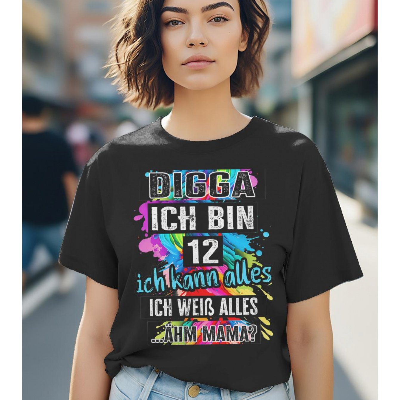 E-shop 12. Geburtstag Ich Bin T-Shirt Sommer Rundhalsausschnitt 100% Modisches und vielseitiges Damen Kurzarm Komfortables T-Shirt Unisex Geschenk