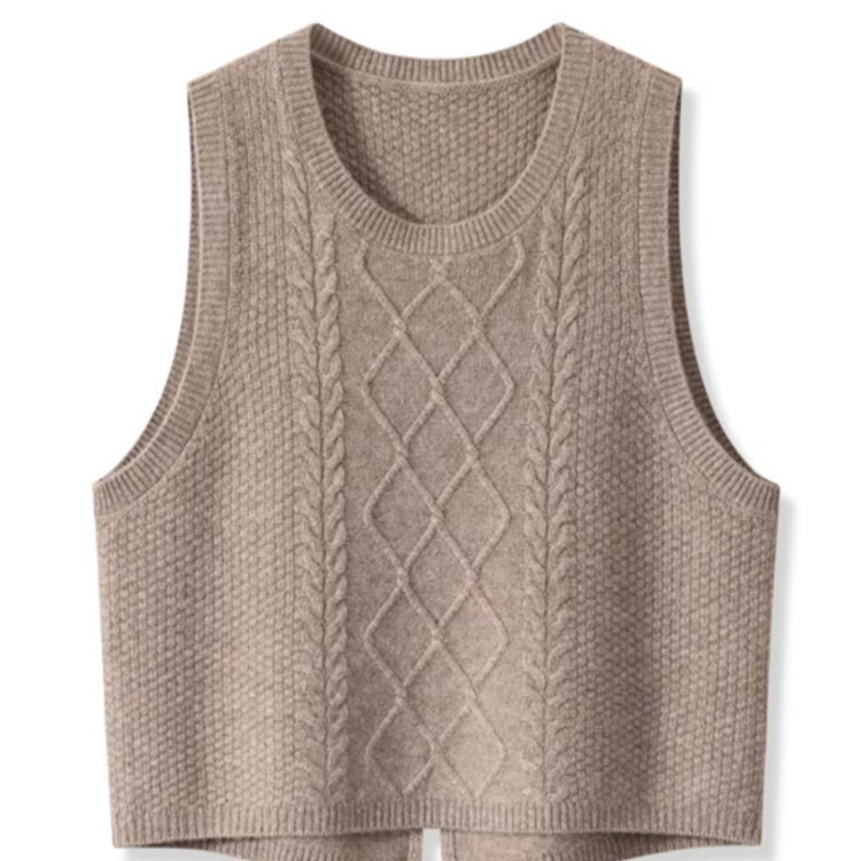 Image of Versatile Wool Vest For Women 100% Wool With Front And Back Vents, The Chic Layering Piece For Fall & Spring