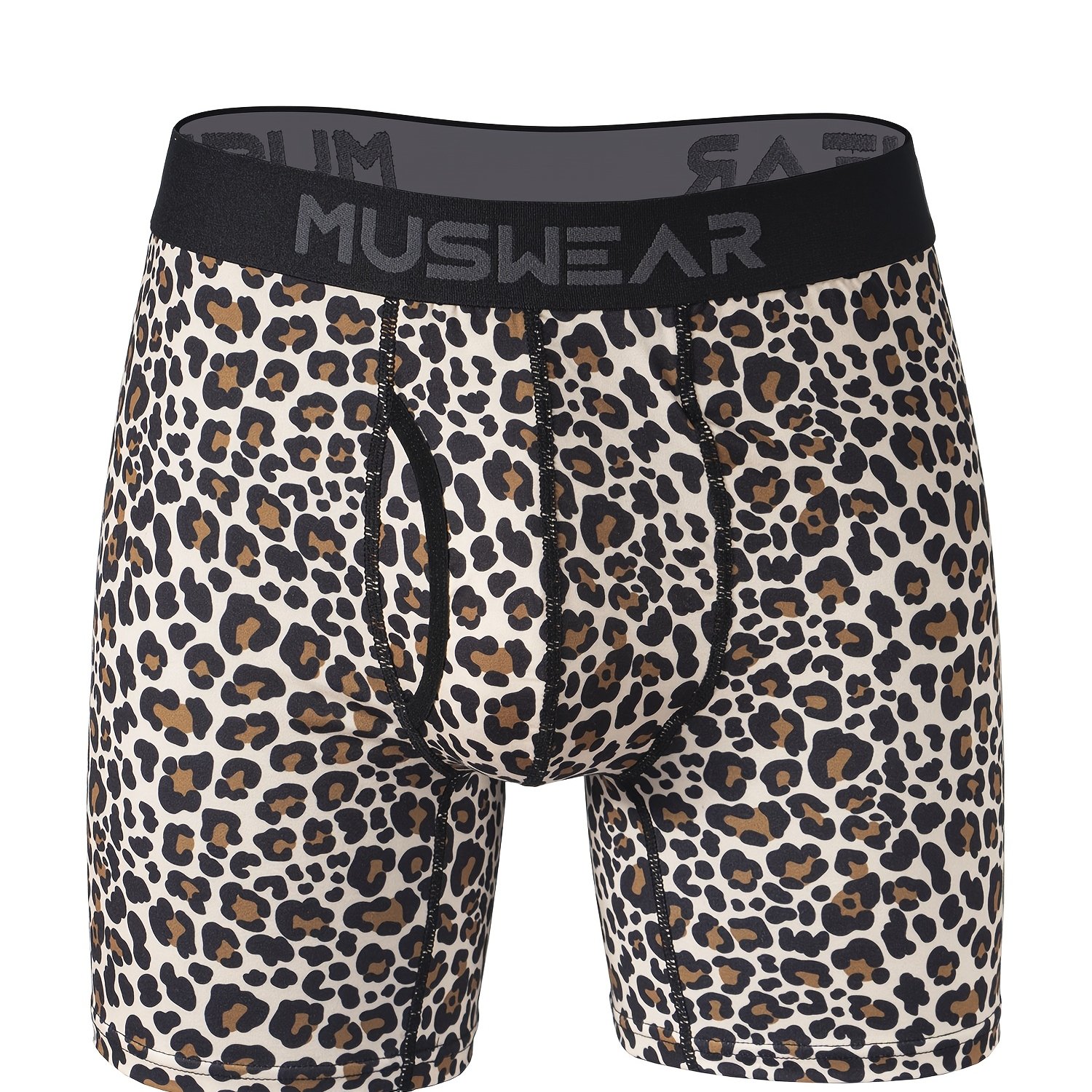 E-shop MUSWEAR Herren Flachslip, feuchtigkeitsableitend und atmungsaktiv, klassischer Leopard-Print mit seitlicher Öffnung