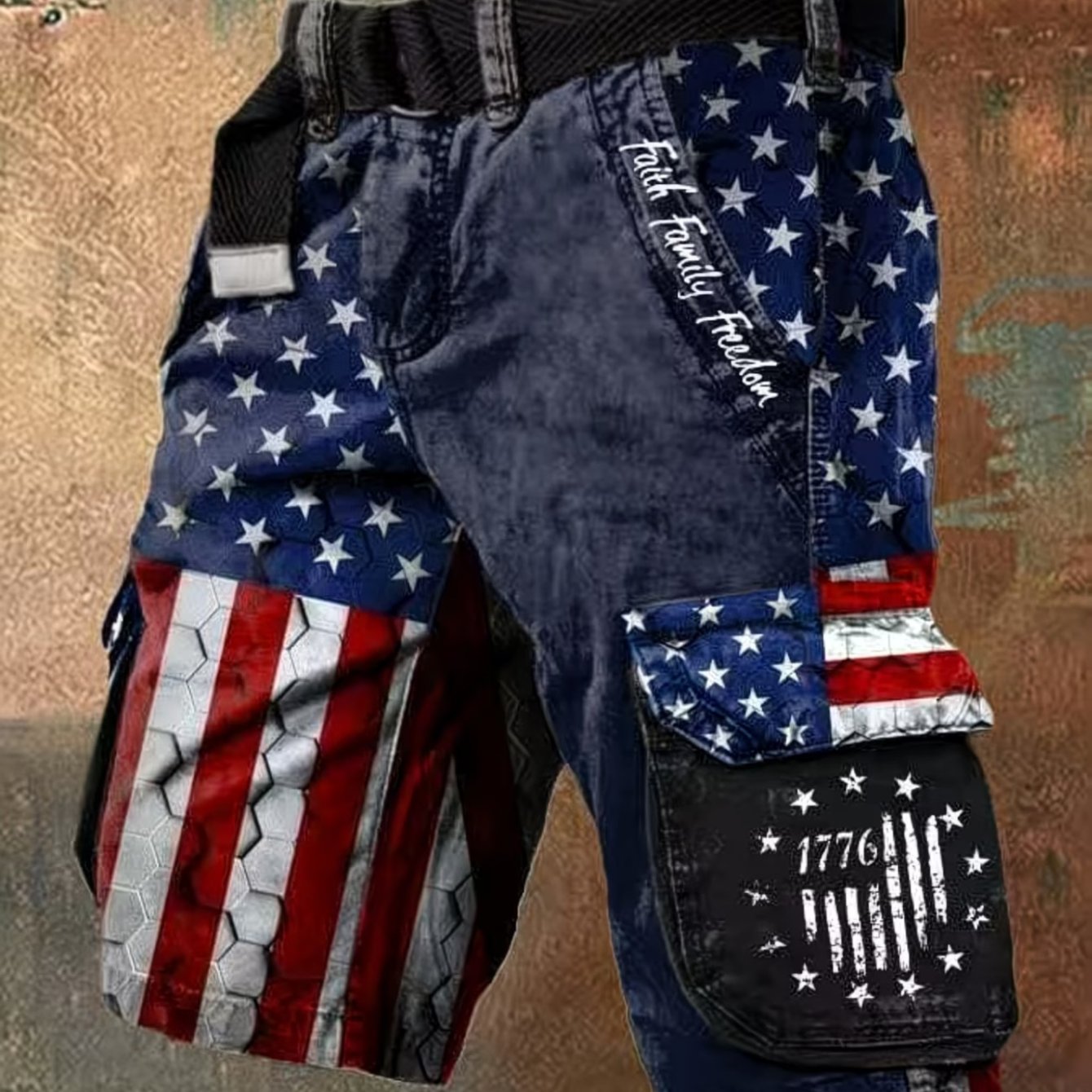 Image of 2026 Men's Polyester Cargo Shorts | 3d Printed Shorts, Suitable For Daily , Casual Sports And Vacation Wear