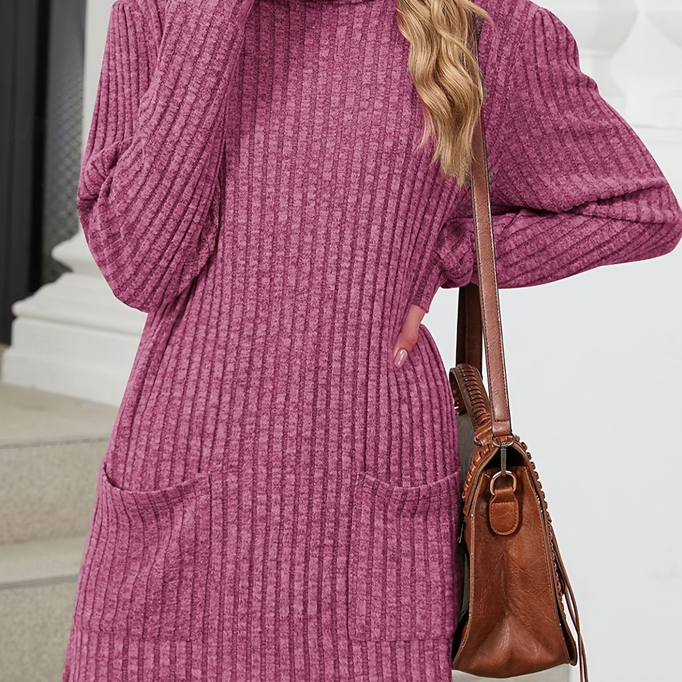 Plus Size - Plus Size - Plus Size Women's Turtleneck Long Sleeve Top