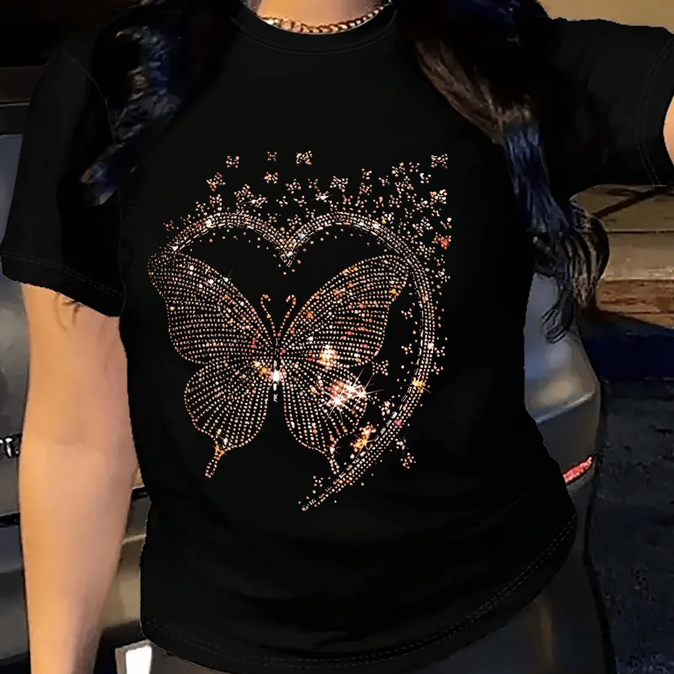 TEMU Women's Fashion, Letters, Patterns, Directional Printed Sweatshirts, Spring Crew Neck Sweatshirts, Women's T-shirts