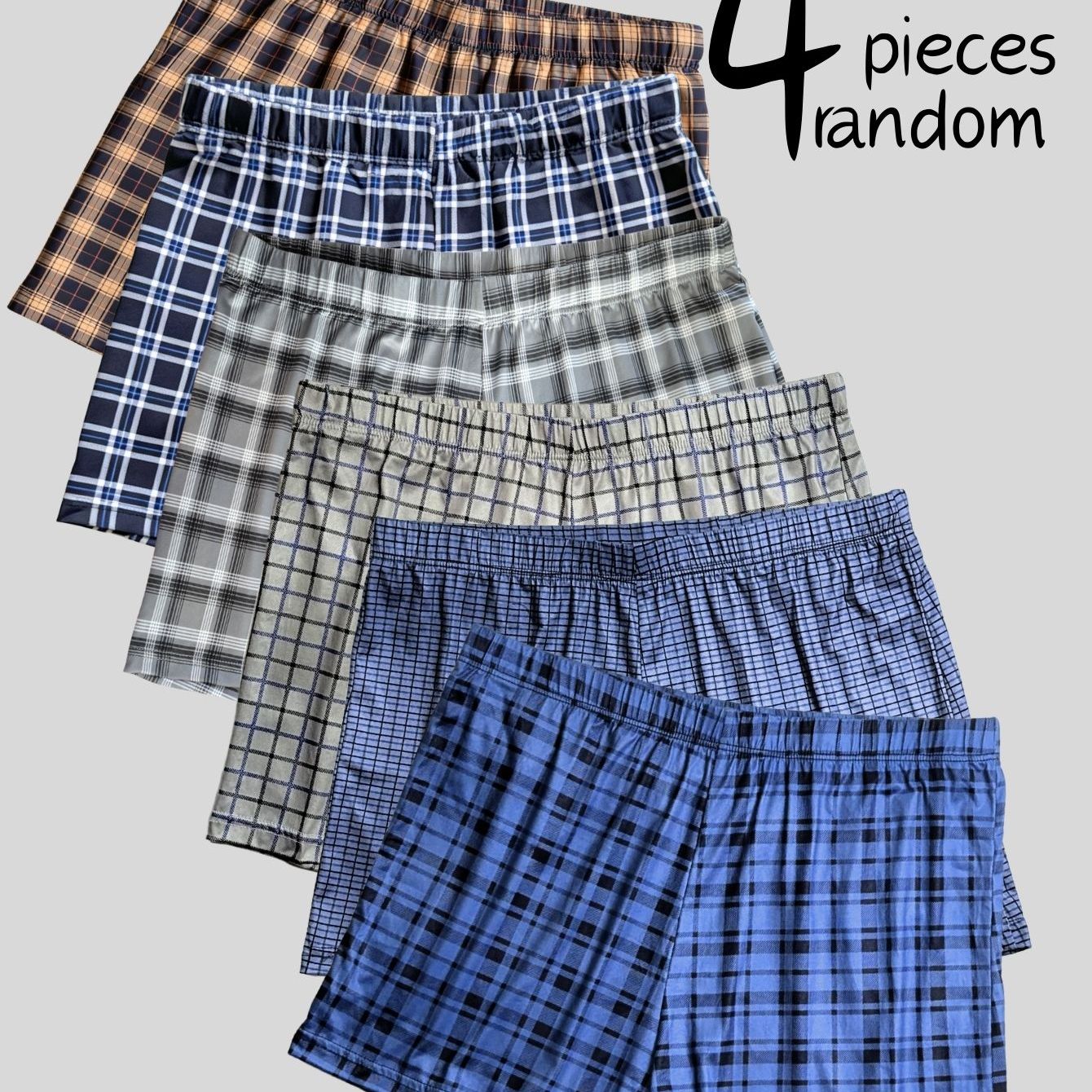 TEMU Random Color 4pcs Men's Boxer Shorts Classic Comfortable Stylish Breathable Smooth Casual Lounge Outdoor Sports Versatile Underwear