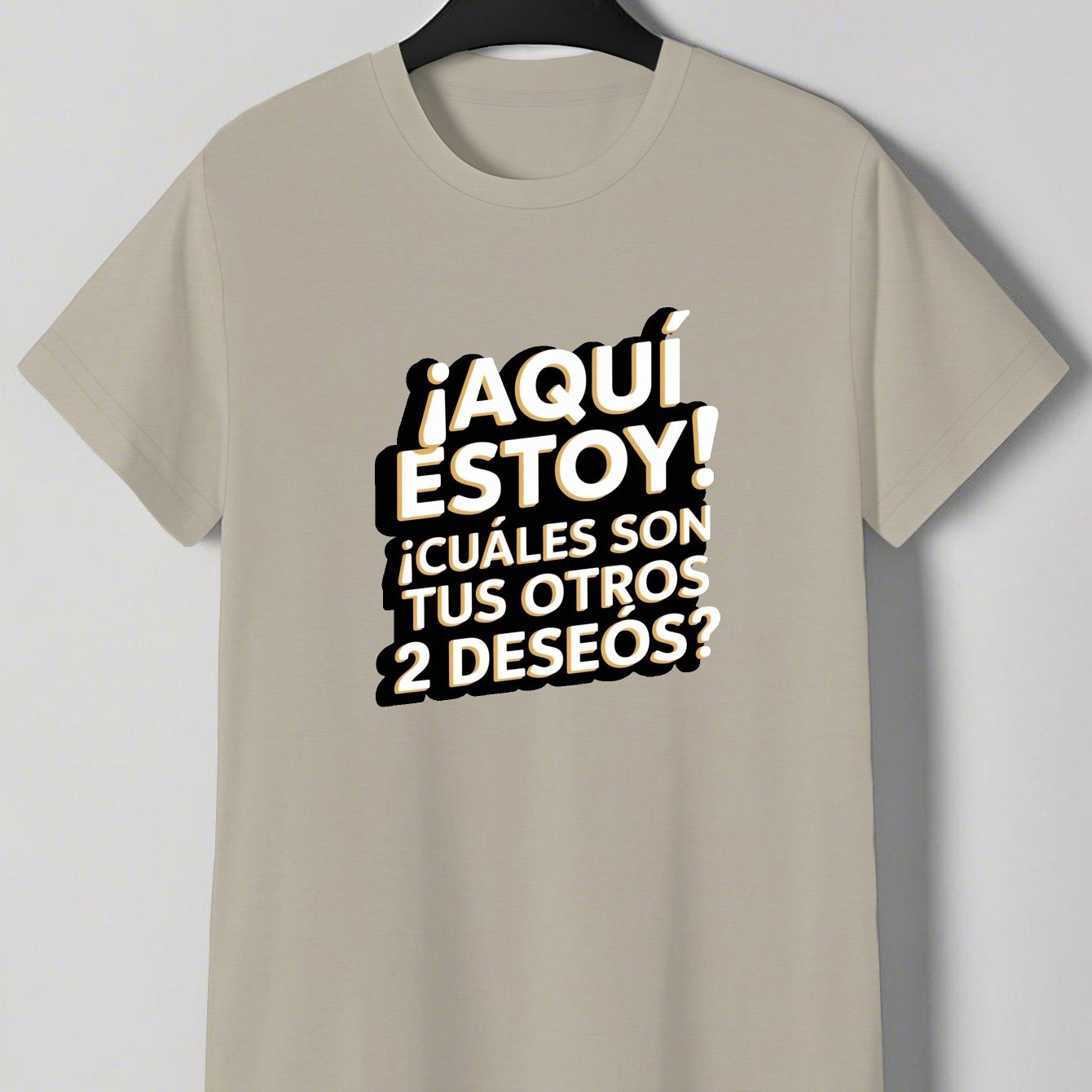 TEMU Camiseta para Hombre con en Español - " ... Soy " Diseño Humorístico, Camiseta de Manga Corta Casual con Estampado Geométrico, Cuello Lavable a