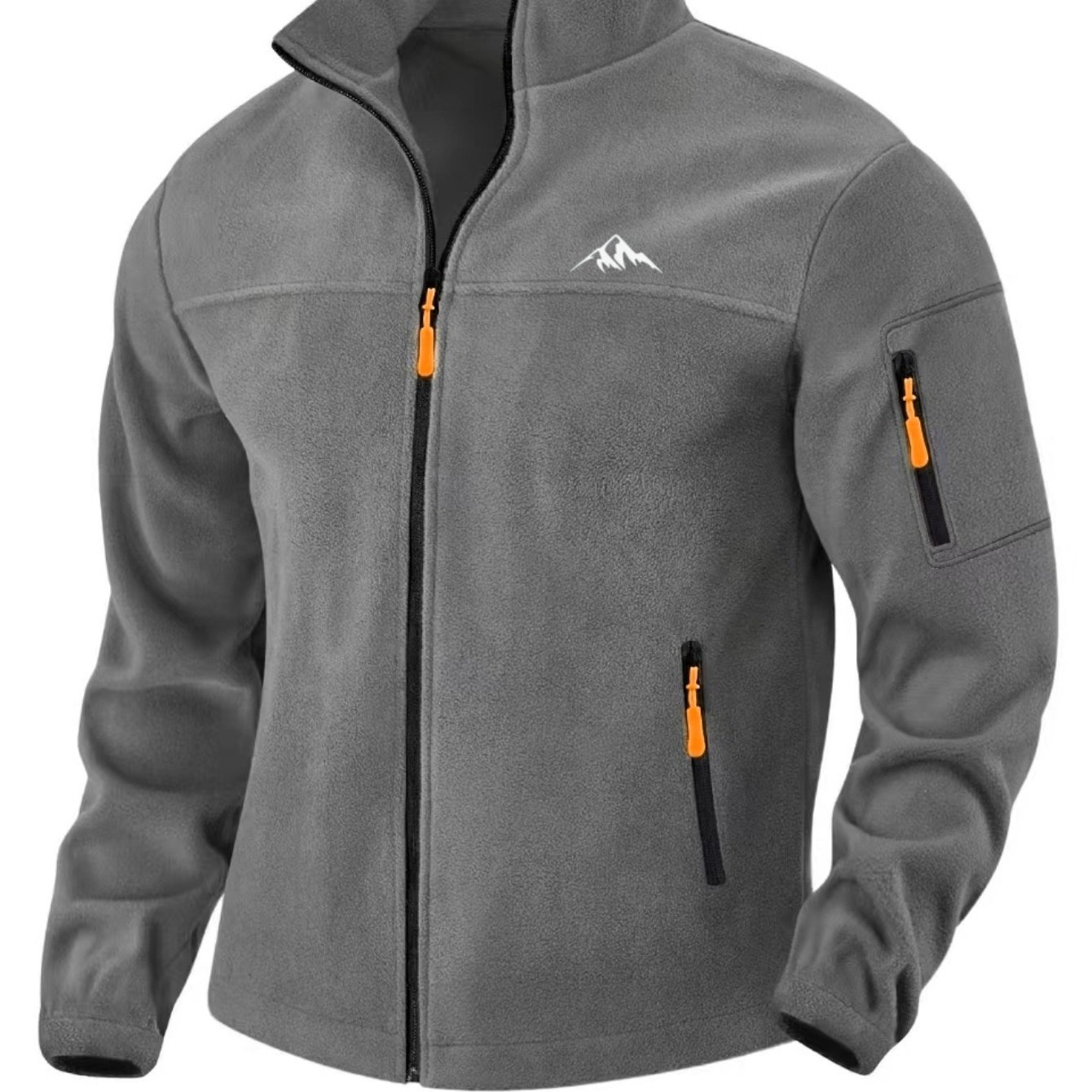 TEMU Autumn Winter Suitable For Camping/hiking/daily Commute/dating Men's Casual Athletic Collar Jacket, Outdoor Commute Silhouette Fleece