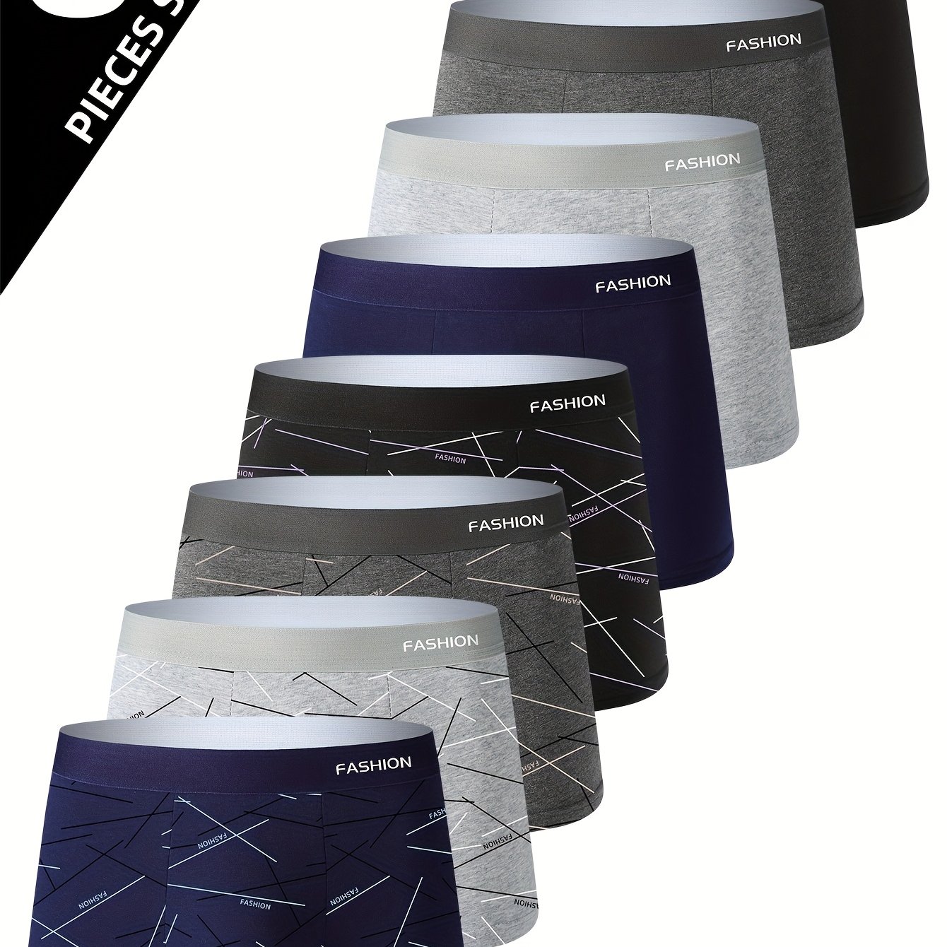 E-shop 8er-Pack Herrenunterwäsche, Trendige Einzigartige Boxershorts, Weiche Bequeme Freizeit- Sportunterwäsche