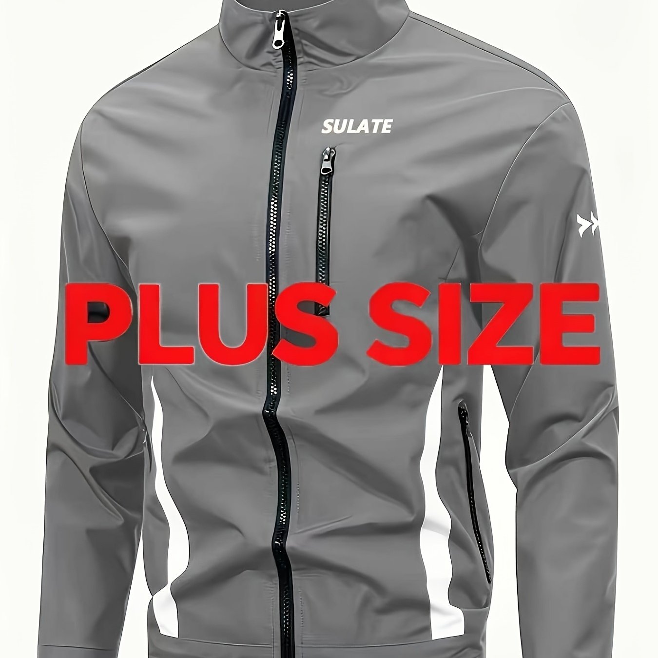 TEMU Plus Size Men's Lightweight Jacket - Windbreaker - 's Casual Jacket, Lightweight And Breathable, Color Block - Suitable For Spring And Autumn