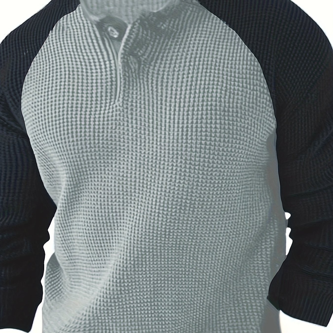 TEMU Men's Round Neck Long Sleeve T-shirt, Individual Sleeve Contrast Color Western Style Casual Round Neck Top T-shirt Men